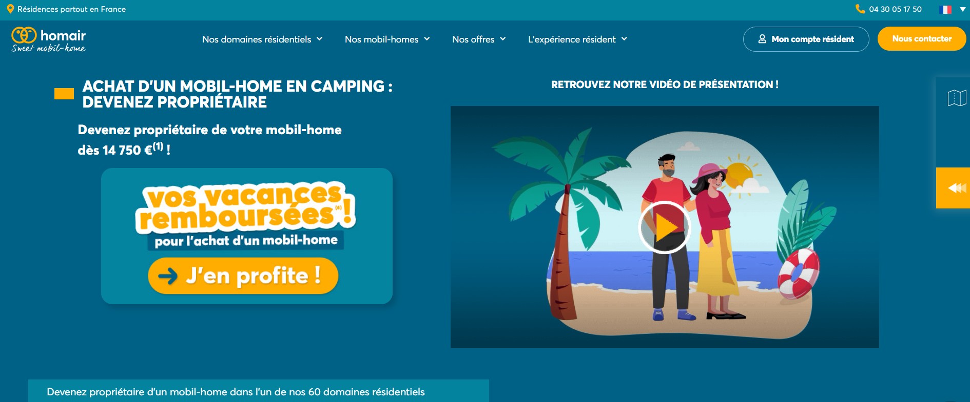 Homair Sweet Mobil-Home : devenir propriétaire d'un mobil-home en camping